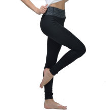 Beste Qualität Mädchen tragen Yoga Hosen Kontrast Bund Yoga Hosen für Mädchen